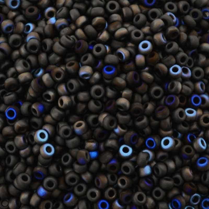 Seed Beads-11/0 Round-401F Black Azuro Matte-Miyuki-16 Grams