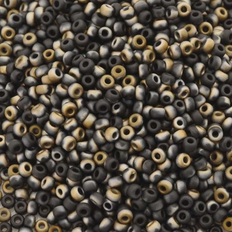 Seed Beads-11/0 Round-401F Black Valentinite Matte-Miyuki