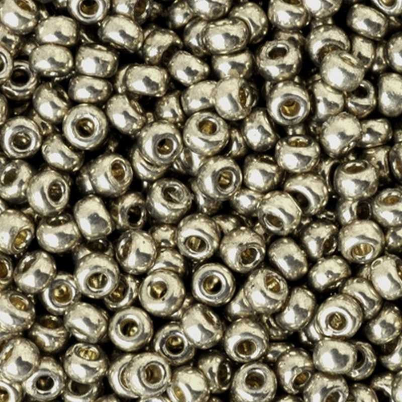 Seed Beads-11/0 Round-4221 Duracoat Galvanized Light Pewter-Miyuki