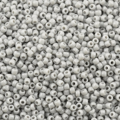 Seed Beads-11/0 Round-53 Opaque Gray-Toho-16 Grams