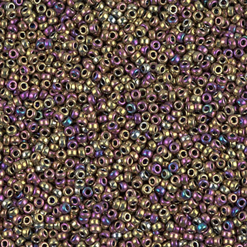 Seed Beads-15/0 Round-188 Metallic Purple Gold Iris