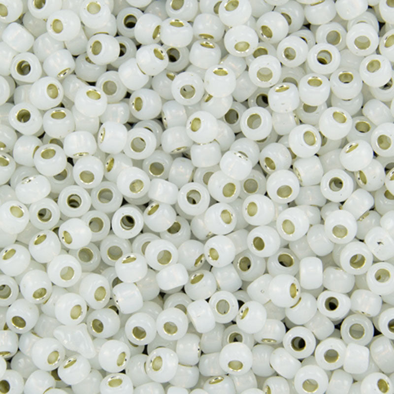 Seed Beads-11/0 Round-2100 Silver Lined Milky White-Toho