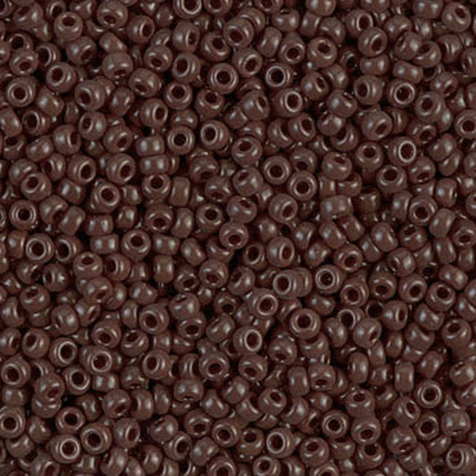 Seed Beads-15/0 Round-409 Opaque Chocolate