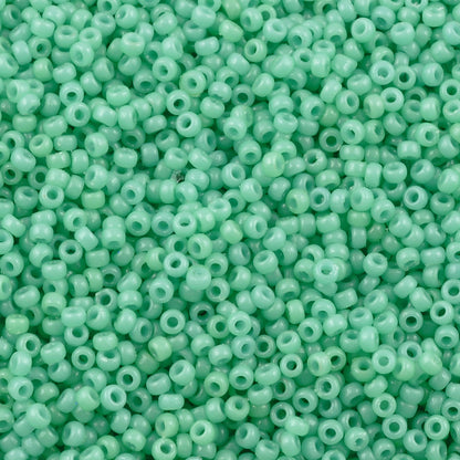 Seed Beads-15/0 Round-4475 Duracoat Dyed Opaque Sea Opal-Miyuki-7 Grams