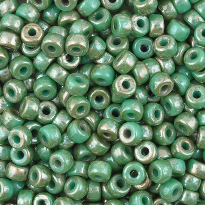 Seed Beads-2/0 Matubo-62 Turquoise Green Rembrandt-Czech-7 Grams