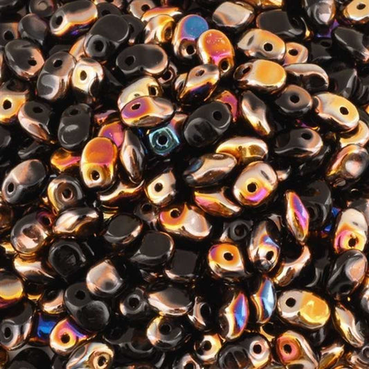 Seed Beads-2.5x5mm Superuno-121 Jet Sliperit-Czech-7 Grams