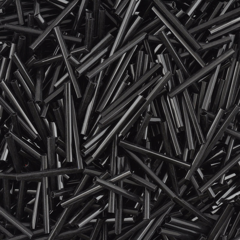 Toho 3mm Bugle Beads -- 401 Black