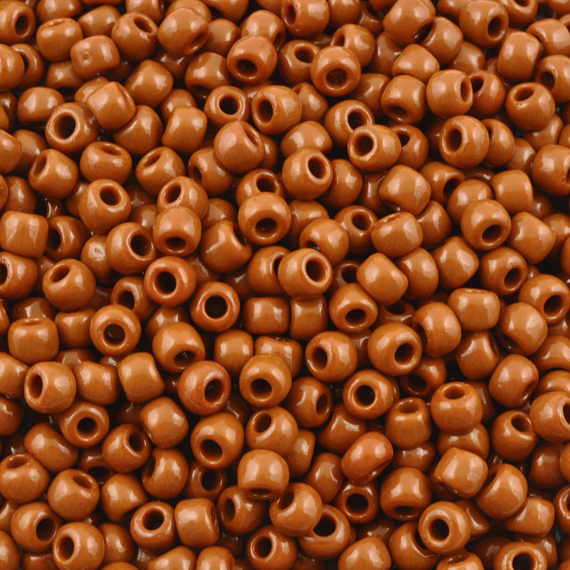 Seed Beads-3/0 Round-46L Opaque Terra Cotta-Toho-14 Grams