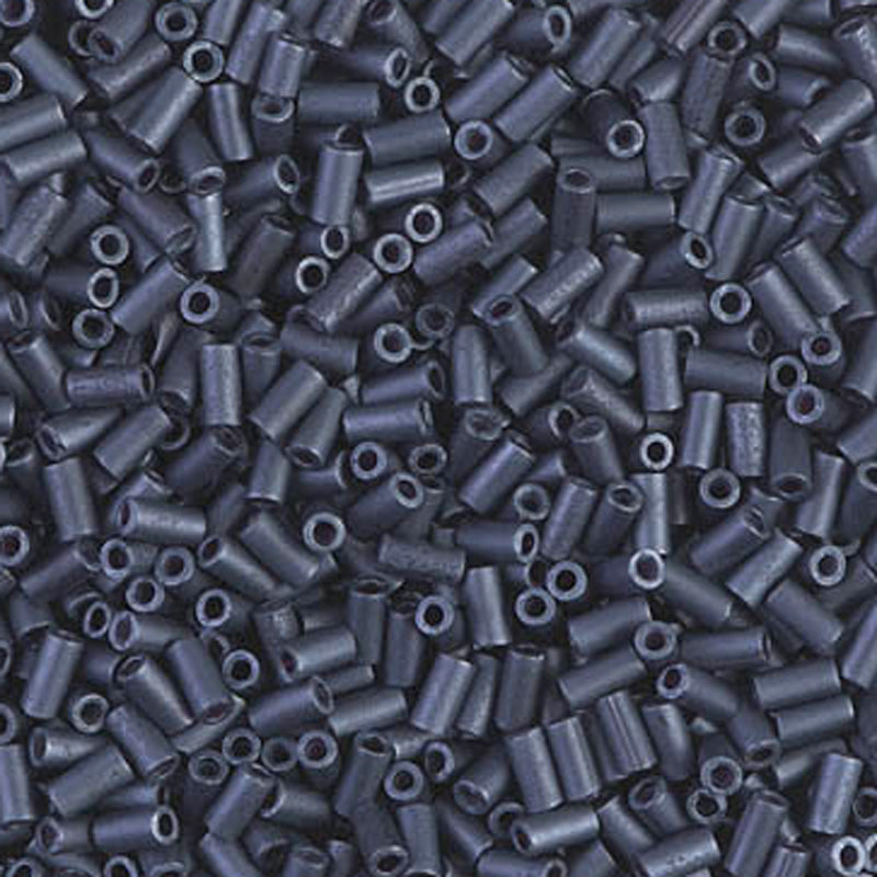 Seed Beads-3mm Bugle-2001 Matte Gunmetal