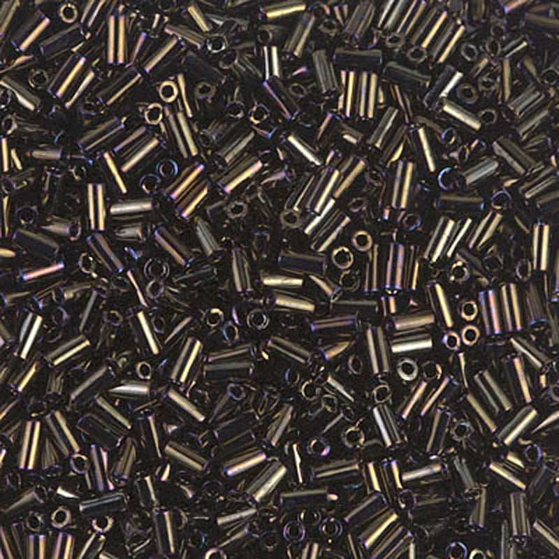 Seed Beads-3mm Bugle-458 Metallic Brown Iris-Miyuki