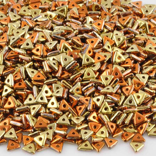 Seed Beads-4mm Tri-Bead-312 Crystal California Gold Rush-Czech