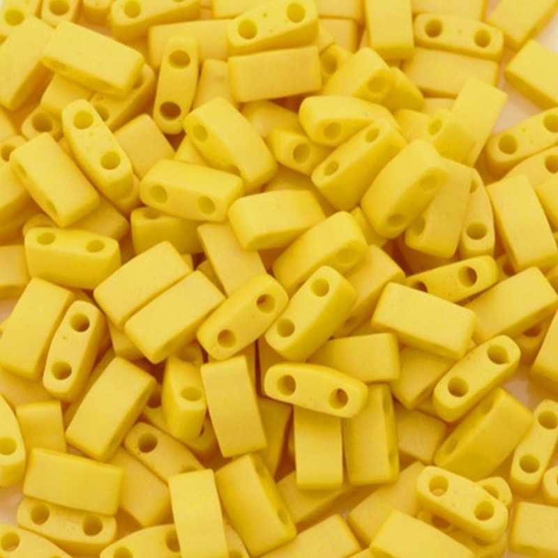 Seed Beads-5mm 1/2 Cut Tila-2311 Matte Opaque Canary-Miyuki-7 Grams