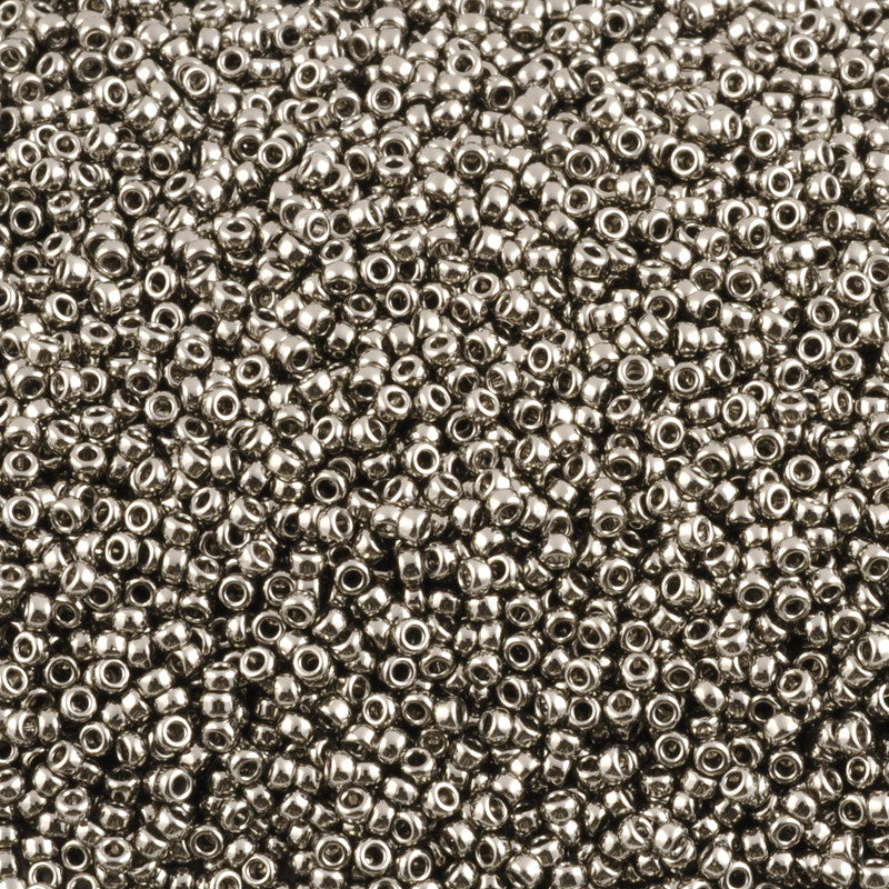 Seed Beads-6/0 Round-190 Nickel Plated-Miyuki