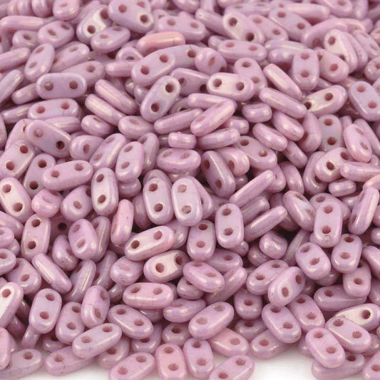 Seed Beads-6mm Czechmates Bar-14 Luster Opaque Lilac