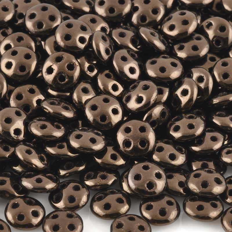 Seed Beads-6mm Czechmates QuadraLentil-105 Dark Bronze