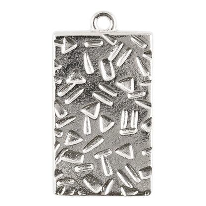 Supplies-30x15mm Rectangle Confetti Bezel-Silver