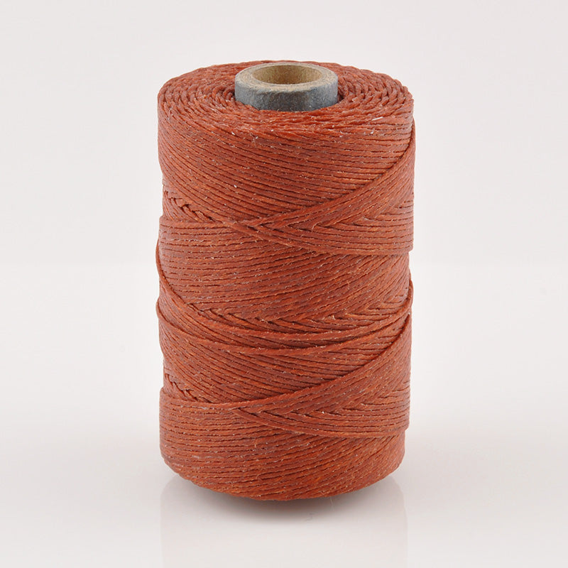 Supplies-4-Ply Waxed Irish Linen-Dark Rust