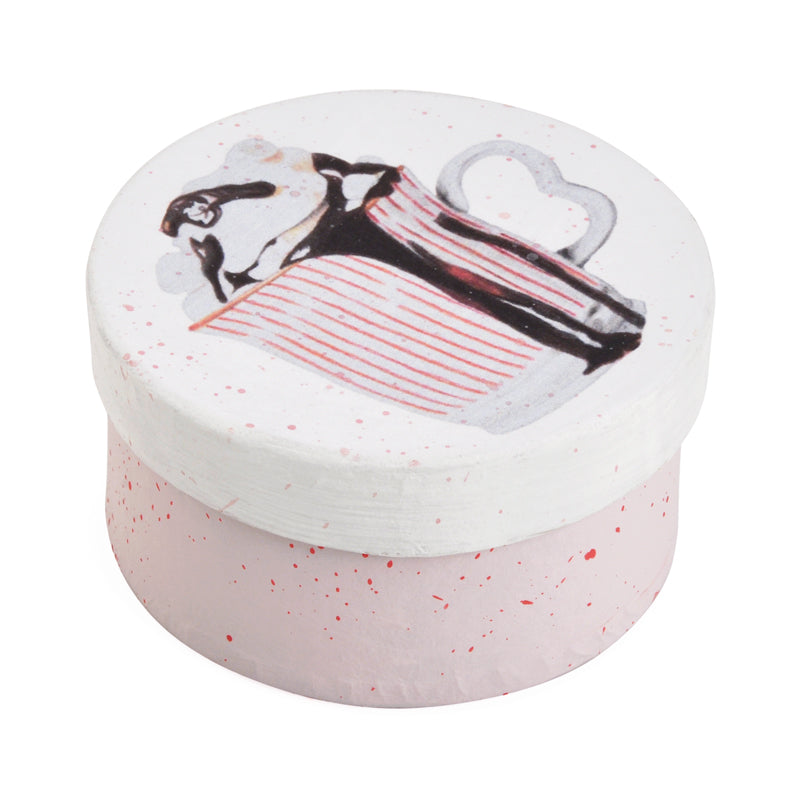 Gift Boxes-Christmas Hot Chocolate-Paper Mache-Round-X-Small-Quantity 1