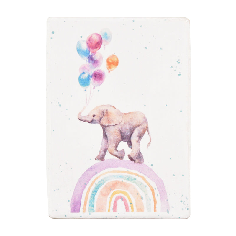 Gift Boxes-Baby Elephant and Balloons-Paper Mache-Rectangle-X-Small-Quantity 1