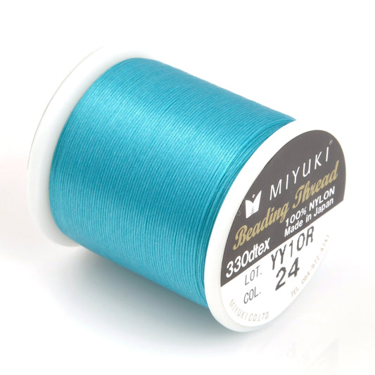 Supplies-Nylon Beading Thread-Size B-54.6 Yards-Turquoise-Miyuki-Quantity 1