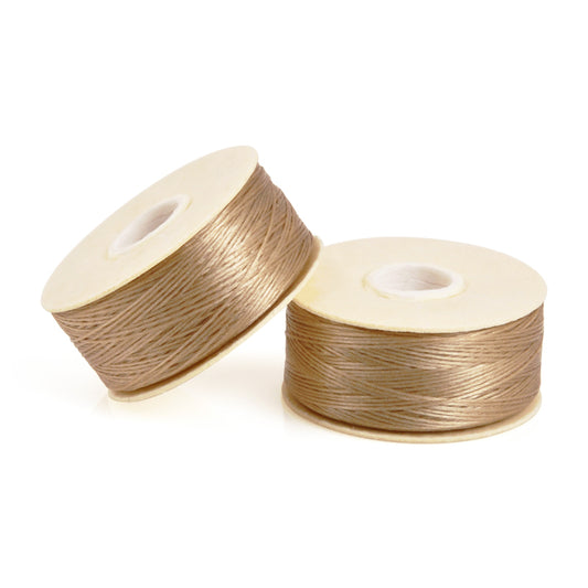 Supplies-Nymo Thread-Size D-115 Yard Bobbin-Ash-Quantity 1