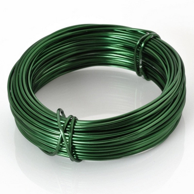 Supplies-Wire-Aluminum-18 Gauge Green-39 Foot Coil