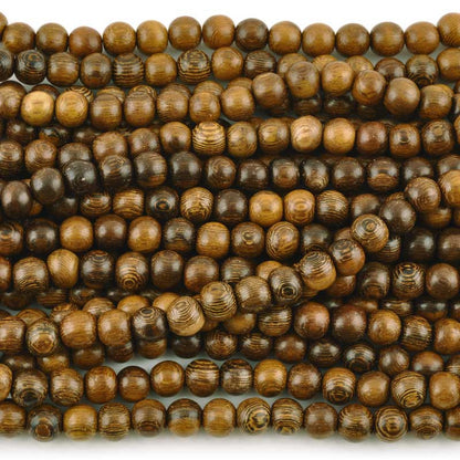 Wood-Round Robles Bead-16 Inch Strand