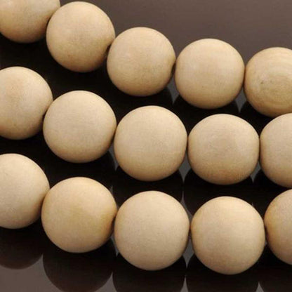 Wood Beads-15mm Whitewood-16 Inch Strand