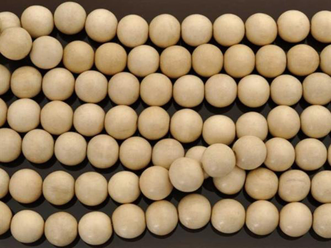 Wood Beads-12mm Whitewood-16 Inch Strand